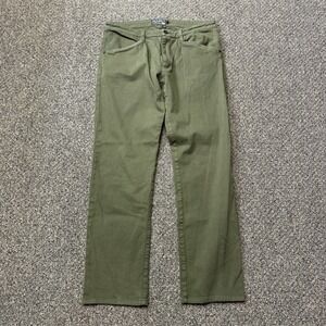FLYLOW casual olive green Mens chino 5 pocket pants 0042-1600 sz 30x28 outdoor